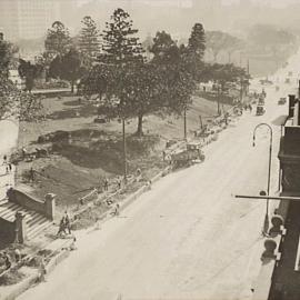 Widening of College Street, Hyde Park Sydney, 1928