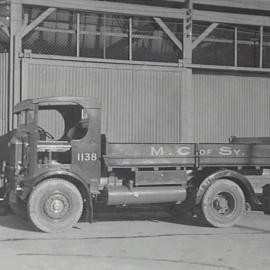 Council fleet vehicle No.1138, Wattle Street Depot Ultimo, 1936