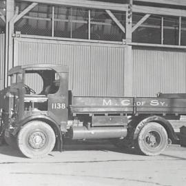 Council fleet vehicle No.1138, Wattle Street depot Ultimo, 1936