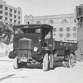 Council fleet vehicle No. 1138, Wattle Street Depot Ultimo, 1936