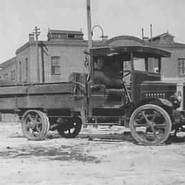 Council fleet vehicle No. 1068, location unknown, 1936