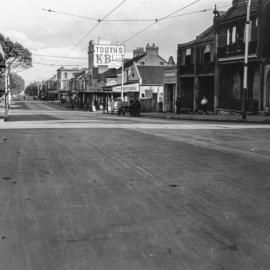 View south along Crown Street near Fitzroy Street Surry Hills, circa 1930
