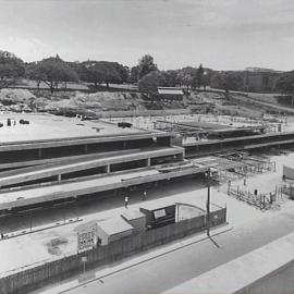 Construction of Domain Parking Station, Sir John Young Crescent Woolloomooloo, 1959