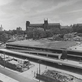 Construction of Domain Parking Station, Sir John Young Crescent Woolloomooloo, 1959