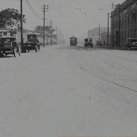 Tram on Dowling Street Waterloo, circa 1929