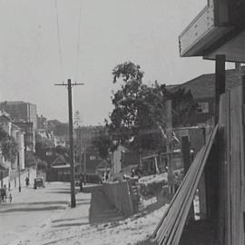 Ithaca Road realignment, Elizabeth Bay 1940
