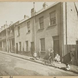 Print - Streetscape with terrace houses, Duke Street Woolloomooloo, 1912