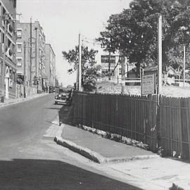 Looking south west at alignment of Clapton Place Darlinghurst, 1940