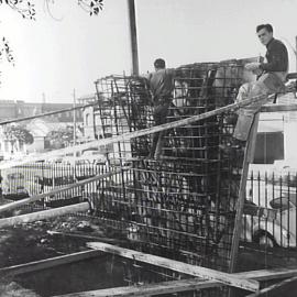 Construction of Footbridge, University of Sydney, Broadway Forest Lodge, 1965