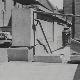 Chipped sandstone on Forbes Street Steps, Forbes Street Darlinghurst, 1939