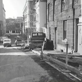 Council vehicle accident, corner Francis and Yurong Streets Darlinghurst, 1962