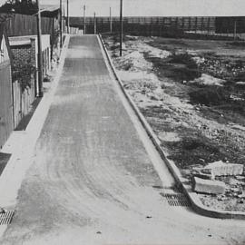 Furber Lane reconstructed, houses and RAS Showground, Furber Lane Paddington, 1932