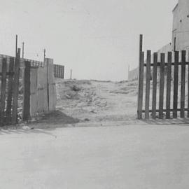 View through fence to RAS Showground, Cook Road Paddington, 1932