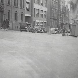 View taken before road reconstruction, Harrington Street the Rocks, 1931