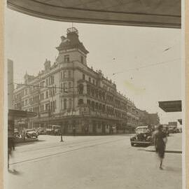 Print - Streetscape with Hotel Mansions, Bayswater Road Potts Point, 1937