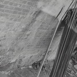 Retaining wall, Kent Street adjacent to Gas Lane Sydney, 1955