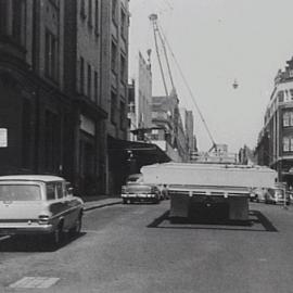 Construction at St Andrews Church School Hall, Kent Street Sydney, 1964