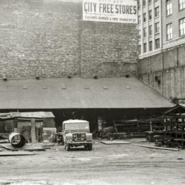 Future parking station site, Kent Street Sydney, 1950