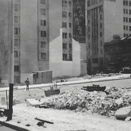 Completed roadway for Martin Place extension, corner Phillip and Elizabeth Streets Sydney, 1934