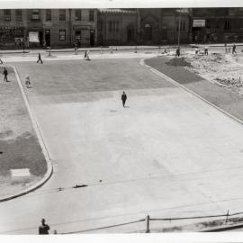 Elevated view of Martin Place extension, Elizabeth Street Sydney, 1934