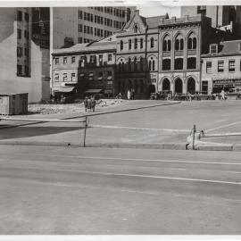 Looking east showing completed roadway for Martin Place extension, Elizabeth Street Sydney 1934