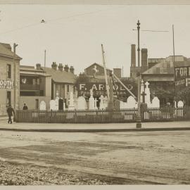 Print - Emu Inn and F Arnold Monumental Masons Yard, Regent Street Chippendale 1910