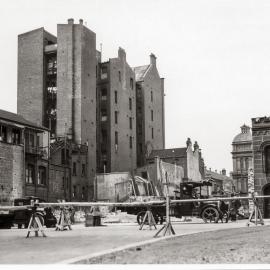 Demolition of houses for Martin Place extension, Phillip Street Sydney 1934