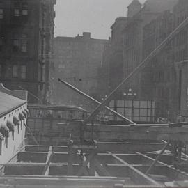 Looking west to George Street, Martin Place extension, Martin Place Sydney, 1934