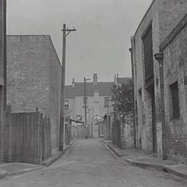 Street realignment, Moorgate Lane Chippendale, 1940