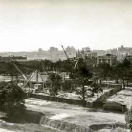 Anzac Memorial during construction, Liverpool Street Sydney, 1932