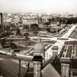 Aerial view of Hyde Park North, Sydney, 1930