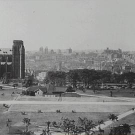 Aerial view of Hyde Park North remodelling, Sydney, 1930