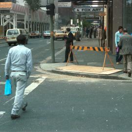 New corner kerb, Clarence Street Sydney, 1984