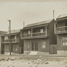 Print - Streetscape with houses, Little Edward Street Pyrmont, 1915