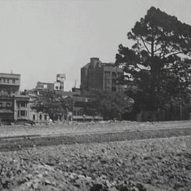 Path reconstruction in Hyde Park South, Elizabeth Street Sydney, 1932