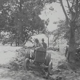 Reconstruction of Hyde Park South, Elizabeth Street Sydney, 1932