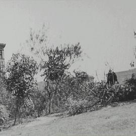 Hyde Park damaged during Harbour Bridge opening celebrations, Elizabeth Street Sydney, 1932