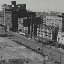 Elevated view looking south of Liverpool Street Sydney, 1932