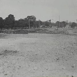 Returfing of south west corner of Hyde Park North, Park Street Sydney, 1932