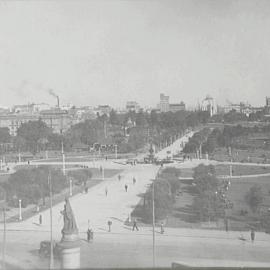 Hyde Park North, corner Macquarie and Kings Street Sydney, 1933