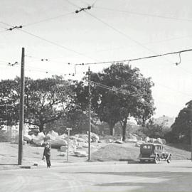 Hyde Park South, looking north west, Park Street Sydney, 1934
