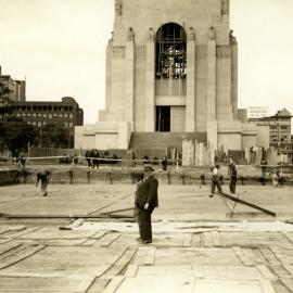 Construction of Anzac Memorial and Pool of Reflection, Liverpool Street Sydney, 1934