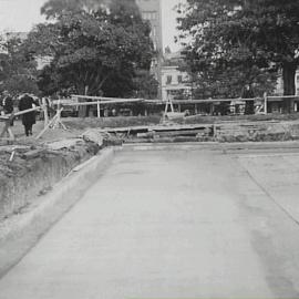 Construction of Anzac Memorial and Pool of Reflection, Hyde Park South, Sydney, 1934