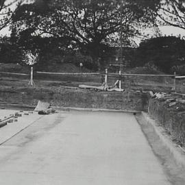 Construction of Pool of Reflection, Elizabeth & College Streets Sydney, 1934