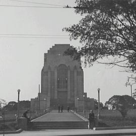 Anzac War Memorial, looking north, Liverpool Street Sydney, 1934