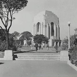 Anzac Memorial, looking south east toward Liverpool and Elizabeth Streets Sydney, 1934