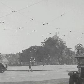 South east corner Hyde Park South, corner Elizabeth and College Streets Sydney, 1933