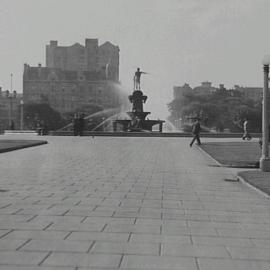 Archibald Fountain and surrounds, Elizabeth Street Sydney, 1934