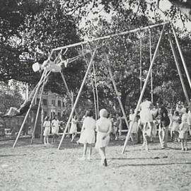 Moore Park children's playground, corner Moore Park Road and Anzac Parade Moore Park, 1936