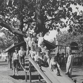 Moore Park children's playground, corner Moore Park Road and Anzac Parade Moore Park, 1936